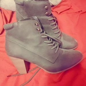 Army green high heels